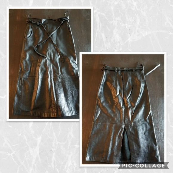Genuine leather skirt - Picture 4 of 4